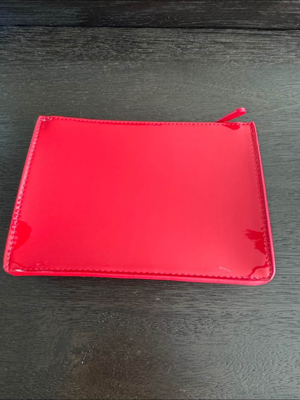Dior trousse pouch Red shiny Patent CD Embossed cosmetic pouch - Picture 3 of 8